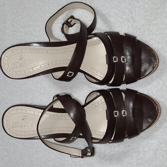 Brooks Brothers Strap Block Heel Sandals Size 10 - Picture 2 of 6